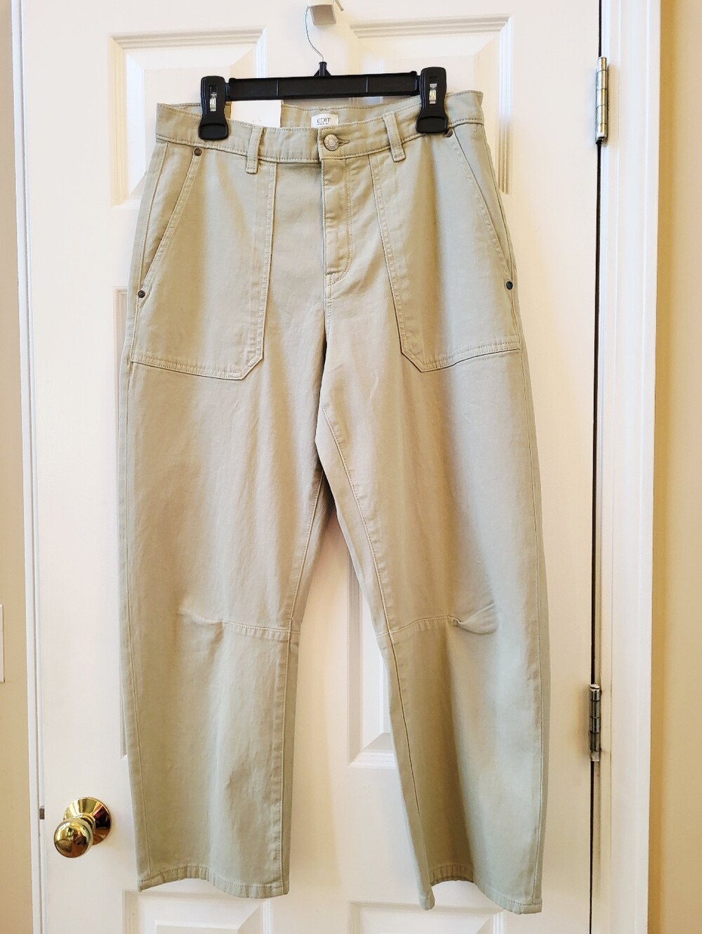 Jason Wu EDIT Wilhelmina Easy Barrel High Rise Pants Rosemary Green Sage 27 NWT